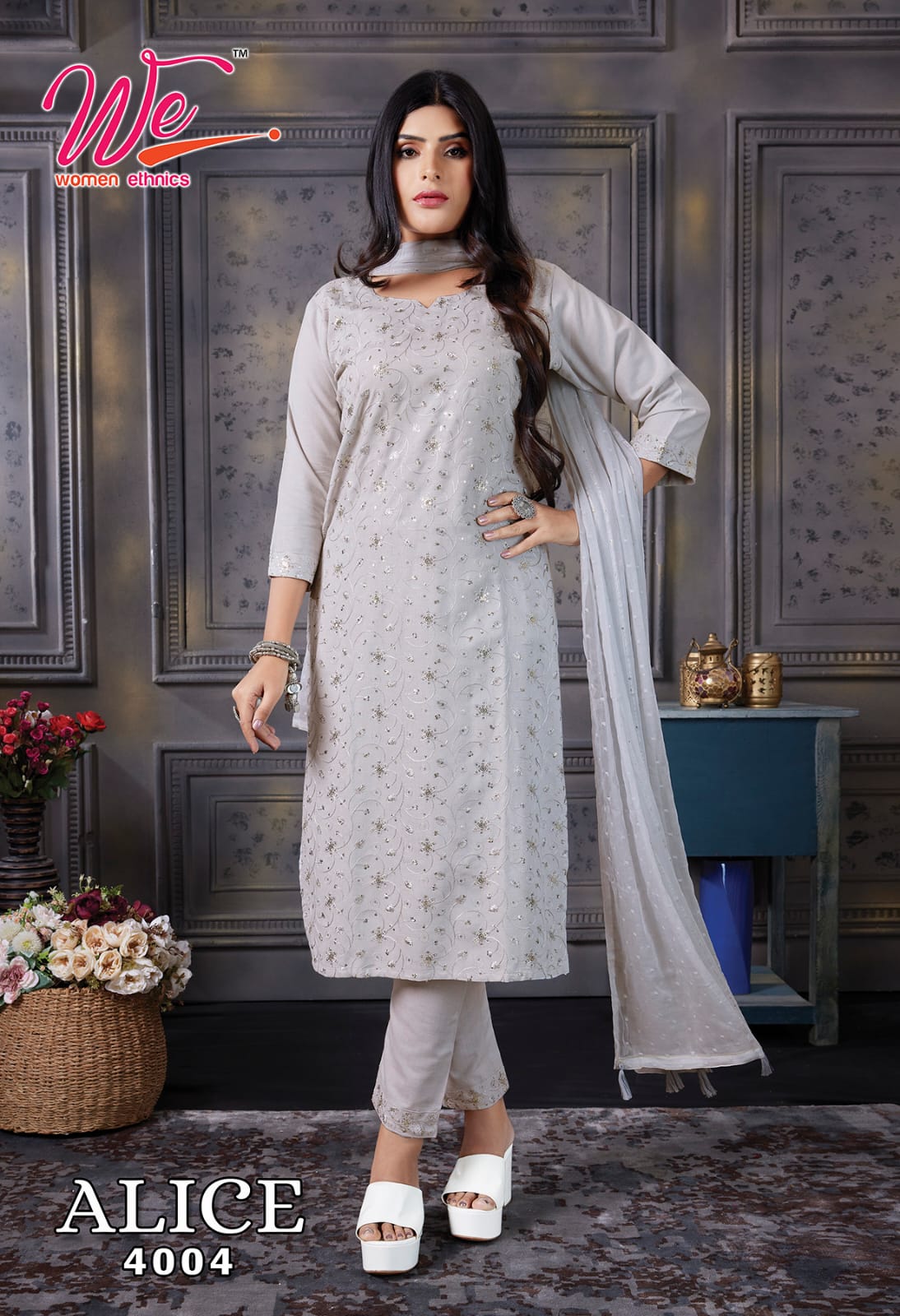 Alice By We 4001 To 4007 Rayon Designer Kurti With Bottom Dupatta Wholesale Shop In Surat